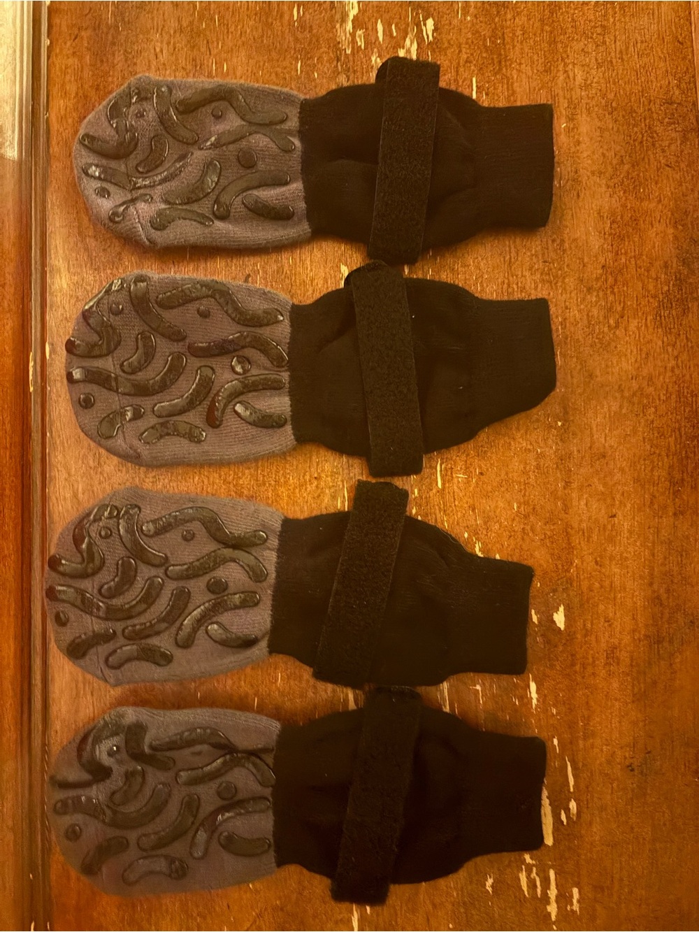 Dog Non-Slip Grip Socks in Black and Gray
